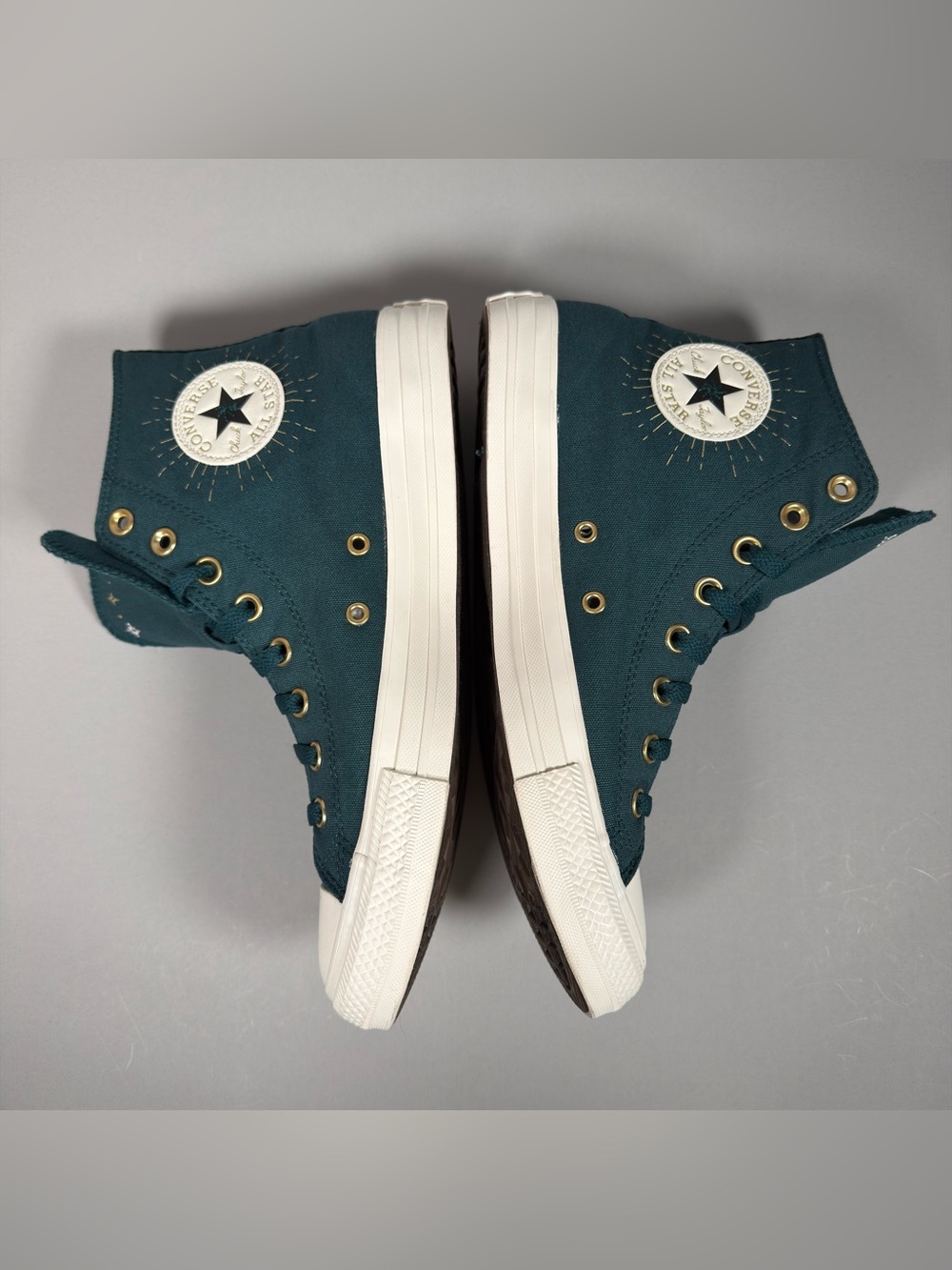 Converse Chuck Taylor High Cosmic Embroidery Teal Womens Shoes 11 A18801F - Picture 4 of 10